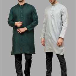 VS MALL Men Cotton Blend Kurta Sets-image-125