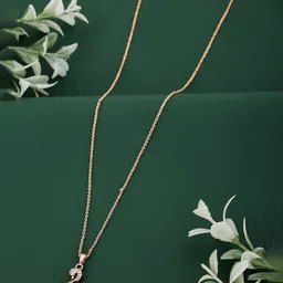 Wynona Rhodium-Plated Stones Studded Swan Shaped Pendant With Chain-43