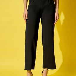 DIMPY GARMENTS Women Relaxed High-Rise Easy Wash Trousers-image-53
