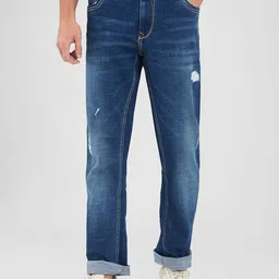 SPYKAR Men Solid Mildly Distressed Light Fade Stretchable Jeans-image-48