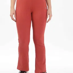 DOMIN8 Women Flared Fit Mid Rise Track Pants-19