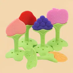 Kritiu Set Of 5 Silicone Fruit Shape Stand Teethers-32