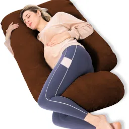 j shape pregnancy pillow Polyester Fibre Solid Pregnancy Pillow Pack of 1-image-70