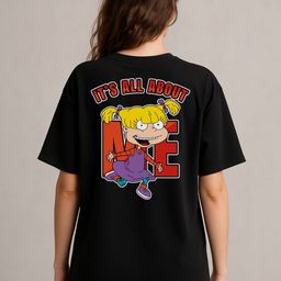 Anikmart Women Rugrats Dri-FIT Graphic Printed Round Neck Cotton Oversized T-shirt-picture-23