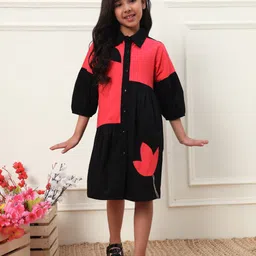Bugandbees Puff Sleeve Shirt Dress-image-44