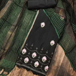 SHADOW & SAINING Embroidered Pure Cotton Unstitched Dress Material-image-88