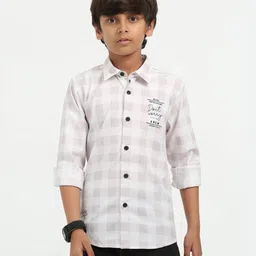 Rocket Science Boys Classic Slim Fit Gingham Checks Casual Shirt-37