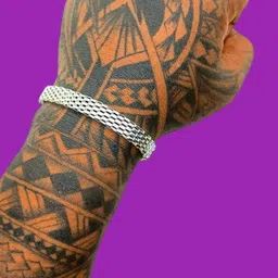 Dynamic Retail Global Stainless steel Men Silver-Plated Link Bracelet-26