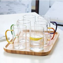 Pack of 6 Borosilicate Glass, Glass Creative Beer Mug Water Ice Cup Coffee Tea Milk Cup Heat Resistant Mug Pack of 6-image-22