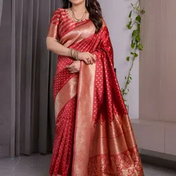 Shriyangan Woven Design Zari Kanjeevaram Saree-picture-4