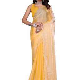 Indian Fashionista Embellished Beads and Stones Organza Saree-image-36