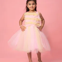 HERE&NOW Girls Net Fit & Flare Dress-picture-5