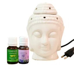 POOKIEMOON Electric Buddha Aroma Diffuser With Lavender & Lemongrass Oils 10ml Each-13