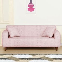 Myntra Elegant Homes Pink Polyester 3 Piece Sofa Cover With Arms-image-52