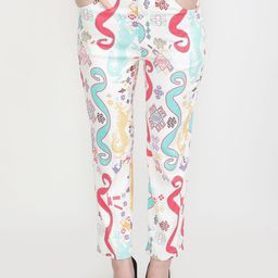 JAKANARY Women Floral Printed Relaxed Easy Wash Trousers-image-75