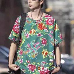 StyleCast Men Floral Printed Pockets T-shirt-image-33