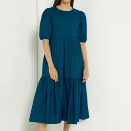 Jash Creation Applique Crepe Fit & Flare Maxi Dress-picture-22