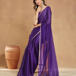 LOROFY Beads and Stones Jute Silk Saree-picture-46