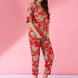 Safeera Women Cotton Printed Co-Ord Set-image-35