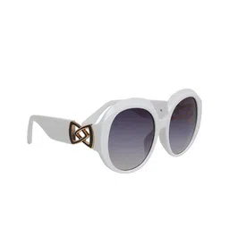 London Rag Women Round Sunglasses with UV Protected Lens SG152_White-55