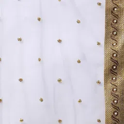 FABPIXEL Printed Sequinned Semi-Stitched Lehenga & Unstitched Blouse With Dupatta image 4