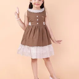 PINK MERMAID Girls Pure Cotton Fit & Flare Dress-picture-31
