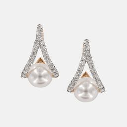 MAIORA Delicate Diamond Earrings 14k Rose Gold-image-80