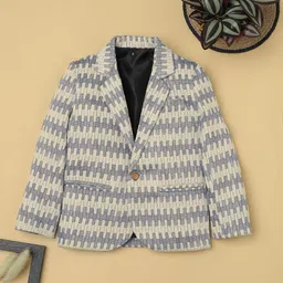 Ridokidz Boys Striped Tailored-Fit Casual Blazer-image-92