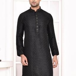MAAHI FABS Men Polka Dot Thread Work Kurta-picture-36