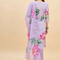 Anouk Rustic Women Floral Printed Regular Kurta Sets With Dupatta image 3