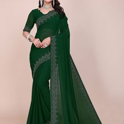 Sadika Embellished Beads & Stones Georgette Saree-54