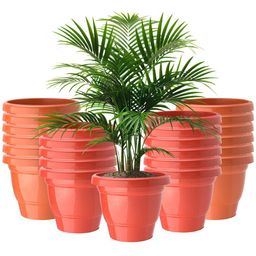Kuber Industries Pack Of 24 Red & Orange Colored Planters image 1