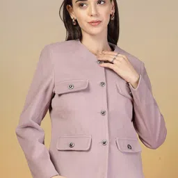 Juelle V-Neck Long Sleeves Short Overcoat-image-17