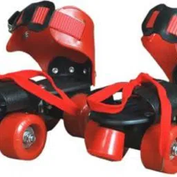 kids Roller Skates for Kids Age Group 5-12 Years Adjustable Quad Roller Skates - Size NA UK (Red) Quad Roller Skates - Size NA UK-image-2