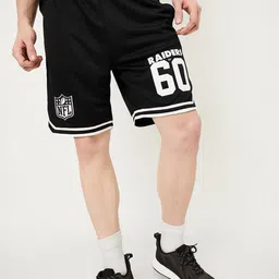 max Men Graphic Printed Regular Fit Mid-Rise Sports Shorts-image-80