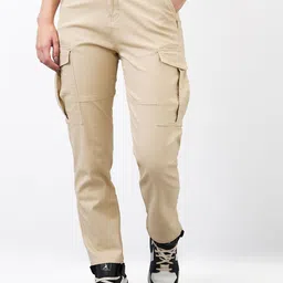 SPYKAR Women High Rise Regular Fit Cargo Trousers-image-68
