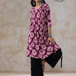 Moara Women Floral Dyed Kurta-image-30