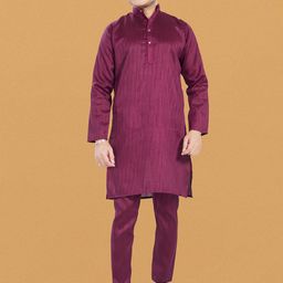 DIVISIVE Men Regular Dupion Silk Kurta with Pyjamas-18