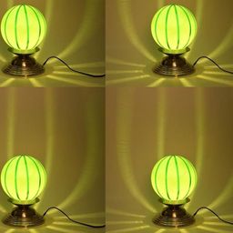 SOMIL Grey & Green 4 Pieces Printed Glass Spherical Table Lamps-image-28