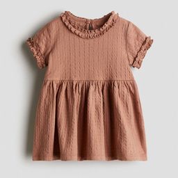 H&M Frill-Trimmed Jacquard-Jersey Dress-image-73