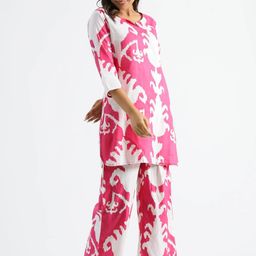 FLAVIA CREATION Printed Pure Cotton Top With Trousers Co-Ords-picture-42