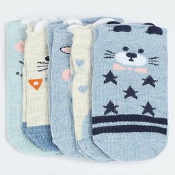 max Boys Pack Of 5 Patterned Ankle-Length Socks-92