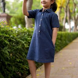 White Dahlia Girls Denim Fit & Flare Dress-image-94