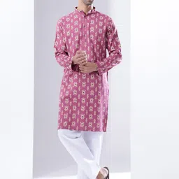 Anouk Men Ethnic Motifs Printed Regular Kurta with Pyjamas-picture-48