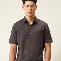 Arrow Men Liberty Classic Fit Textured Spread Collar Pure Cotton Formal Ceremony Shirt-picture-1