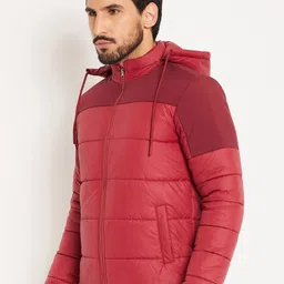VERO AMORE Men Colourblocked Quilted Hooded Jacket-picture-18