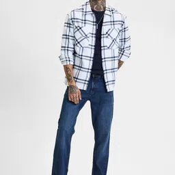 Snitch Men Checked Open Front Jacket image 5