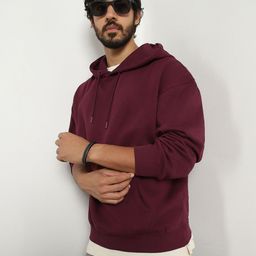Mast & Harbour Men Hooded Oversized Pullover Sweatshirt-image-88
