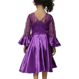 Shahina Fashion Girls Purple 1-2 Year Satin Short Dress-picture-50