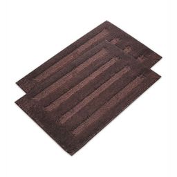 Aura Brown Unisex 2-Pcs Microfiber Bath Mat-31